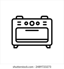 Vector line icon for oven