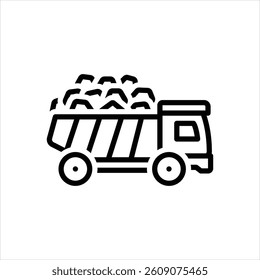 Vector line icon for overburden