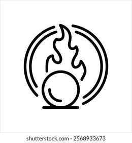 Vector line icon for oxidizing