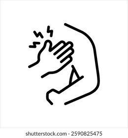 Vector line icon for pain