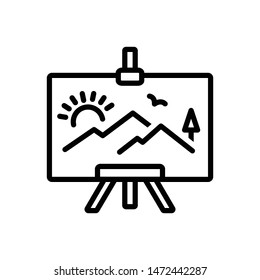 Vector line icon for painting