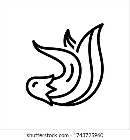 Vector line icon for palash