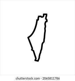 Vector line icon for palestine