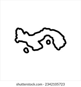 Vector line icon for panama