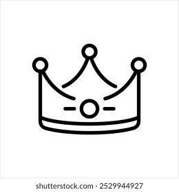 Vector line icon for paper crown