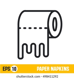 Vector line icon paper napkins