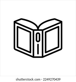 Vector line icon for paperback