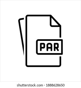 Vector line icon for par