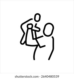 Vector line icon for parental bond