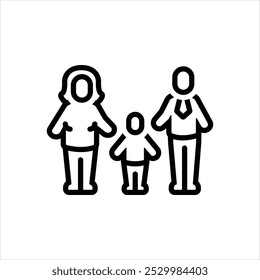 Vector line icon for parents