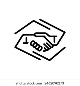 Vector line icon for partnership