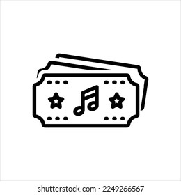 Vector line icon for passes