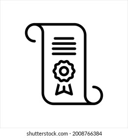 Vector Line Icon For Patent