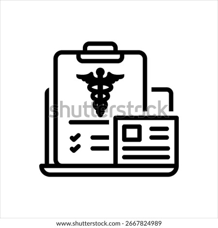 Vector line icon for patient enrollment