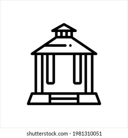 Vector line icon for pavilion