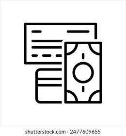 Vector line icon for payment type