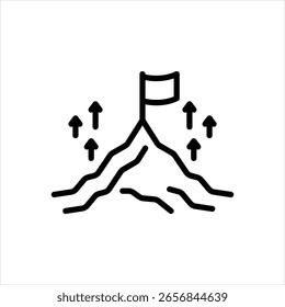 Vector line icon for peak performance