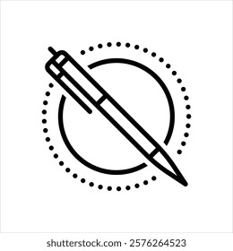 Vector line icon for pen