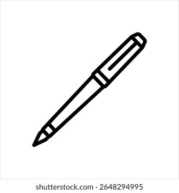 Ícone de linha de vetor para caneta