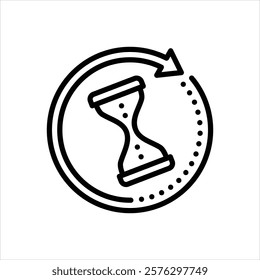 Vector line icon for pending