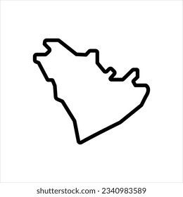 Vector line icon for peninsula