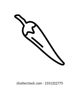 Vector  line icon for pepper