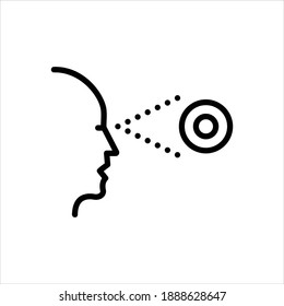 Vector line icon for perceived