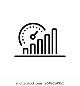 Vector line icon for performance metrics