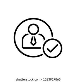 Vector line icon of a person