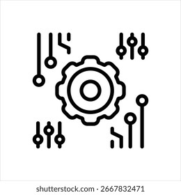 Icono de línea de Vector para Configuraciones personalizadas