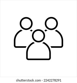 Icono de línea de vector para personas