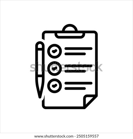 Vector line icon for petition