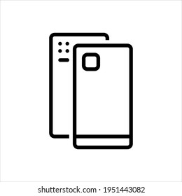 Vector line icon for  phone cover