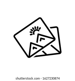 Vector line icon for photograph