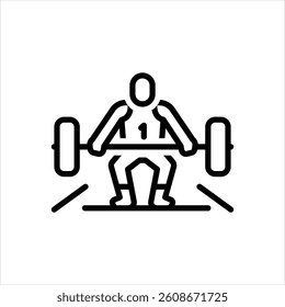 Vector line icon for physical activity