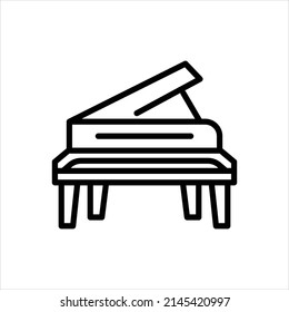 Vector line icon for piano