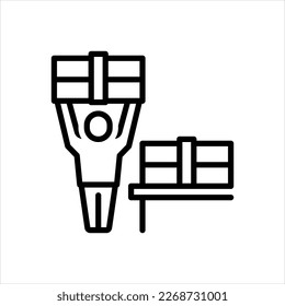 Vector line icon for pick