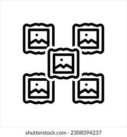 Vektorliniensymbol für Bilder