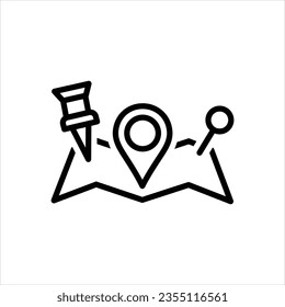 Vector line icon for pins