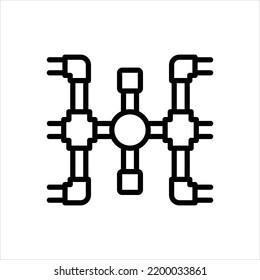  vector line icon for pipeline