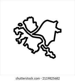 Icono de línea de vector para pittsburgh