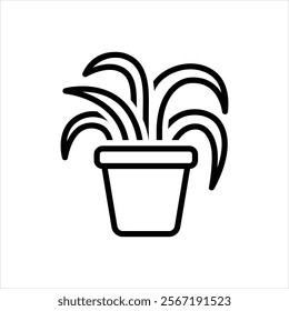 Vector line icon for plant