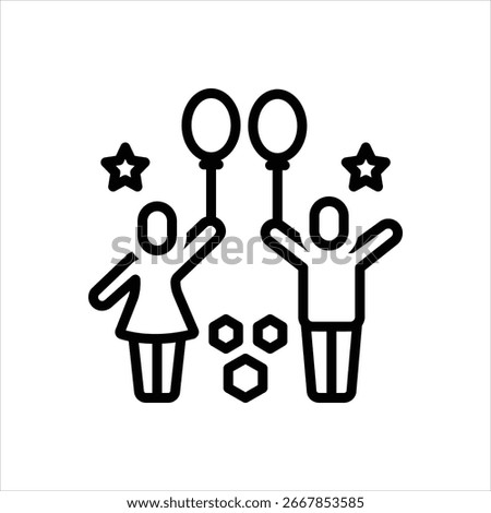 Vector line icon for playtime pleasures