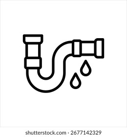 Vektorliniensymbol für Klempnersystem