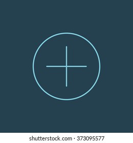 Vector Line Icon Of Plus. Eps-10.