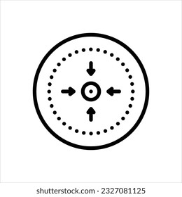 Vector line icon for point