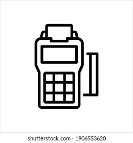 Vector line icon for point of service