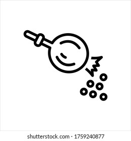 Vektorliniensymbol für Mohnsamen