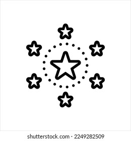 Icono de línea de vector para popular