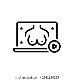 Vektorliniensymbol für Porno